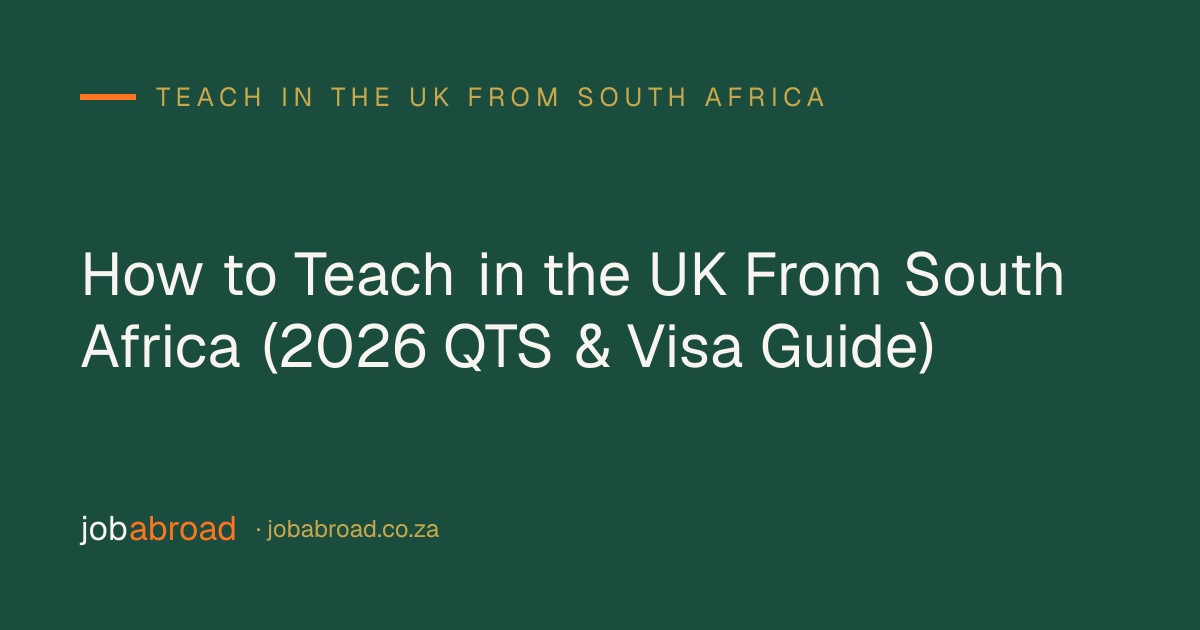How to Teach in the UK From South Africa (2026 QTS & Visa Guide ...